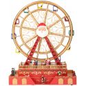 Ferris wheel animated Red/gold-Adapter incl.-LED