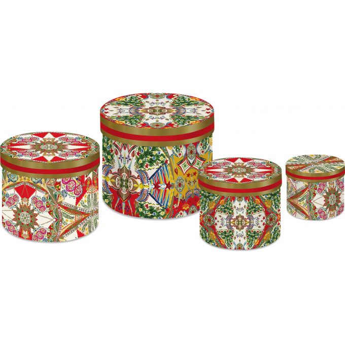 Set 4 cappelliere Cosy Xmas - Gold