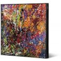 Quadro Non E' Pollock Rosso 70X70 Egan