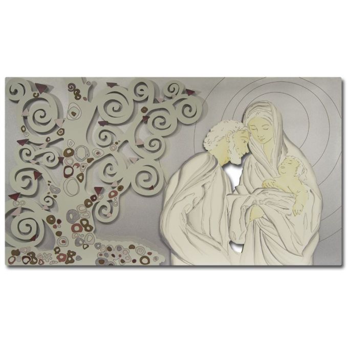 capezzale sacra famiglia argento grigio luce decoro toni freddi