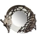 specchiera design animalier panna marrone decoro tortora