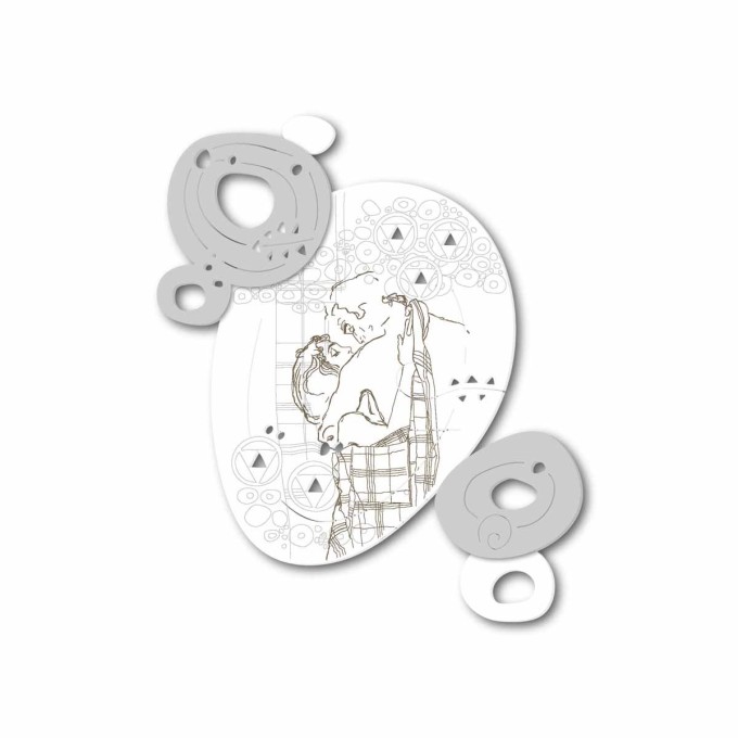 famiglia stilizzata bianco grigio luce