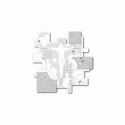 capezzale crocifisso moderno bianco grigio luce