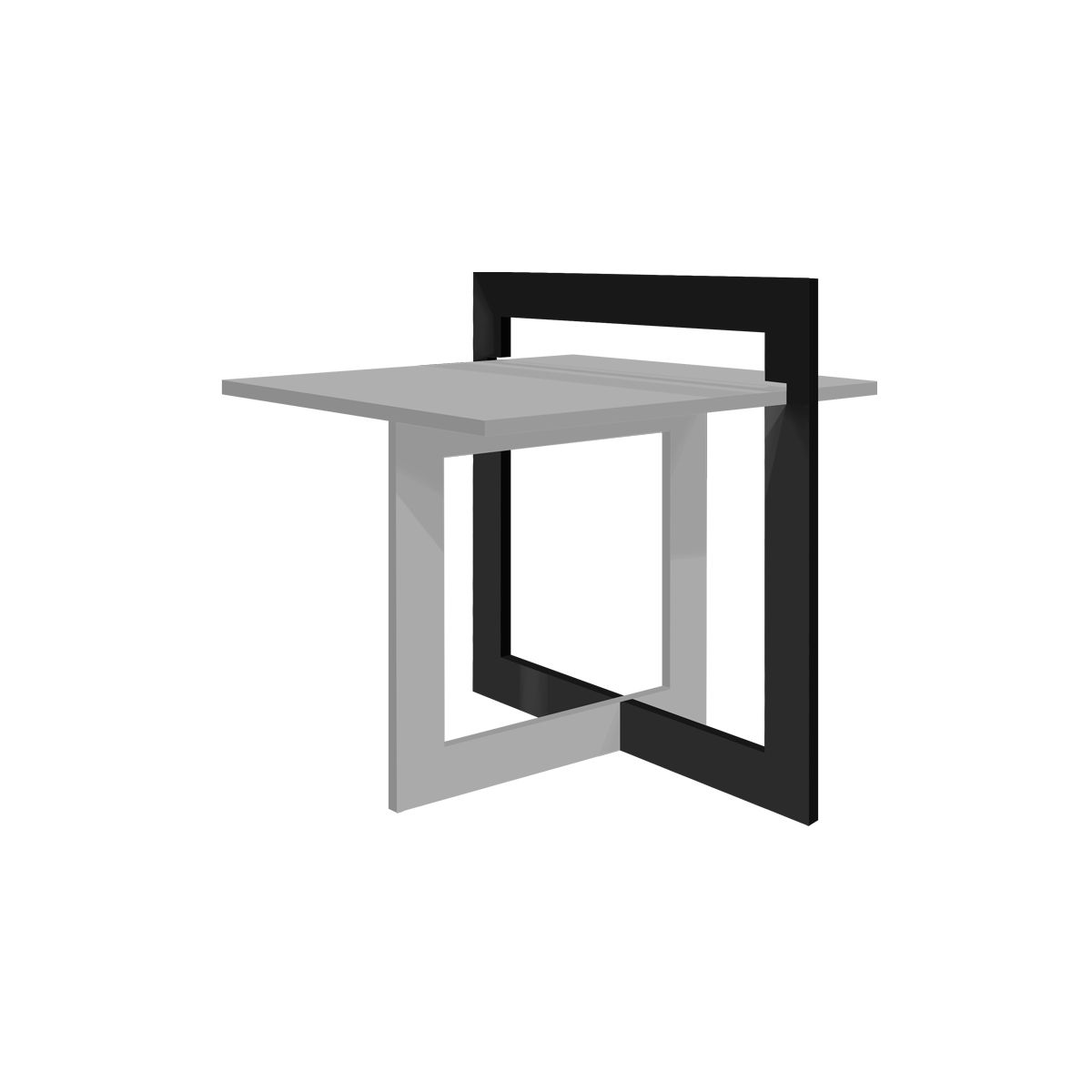 tavolino da caffè design minimal cemento nero
