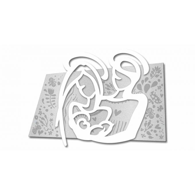 capoletto sacra famiglia argento bianco