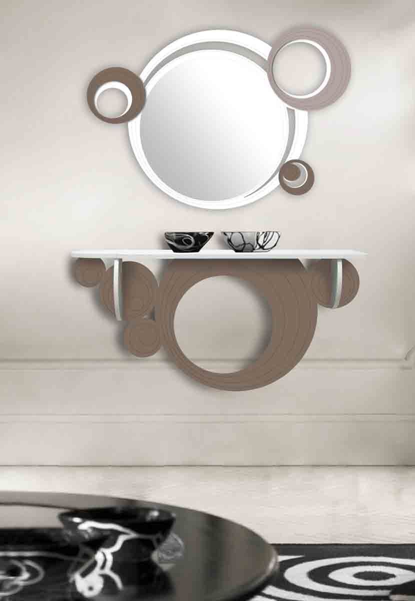 consolle ingresso design moderno bianco grigio marrone