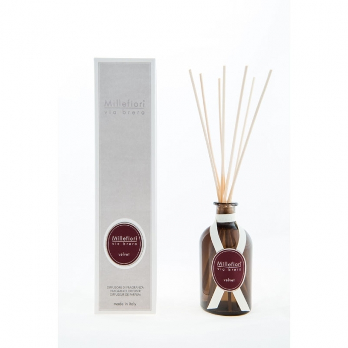 Via brera diffusore a stick 250ml velvet millefiori