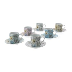 Box 6 Tazzine Caffe' Porcellana 9X5Cm Hervit