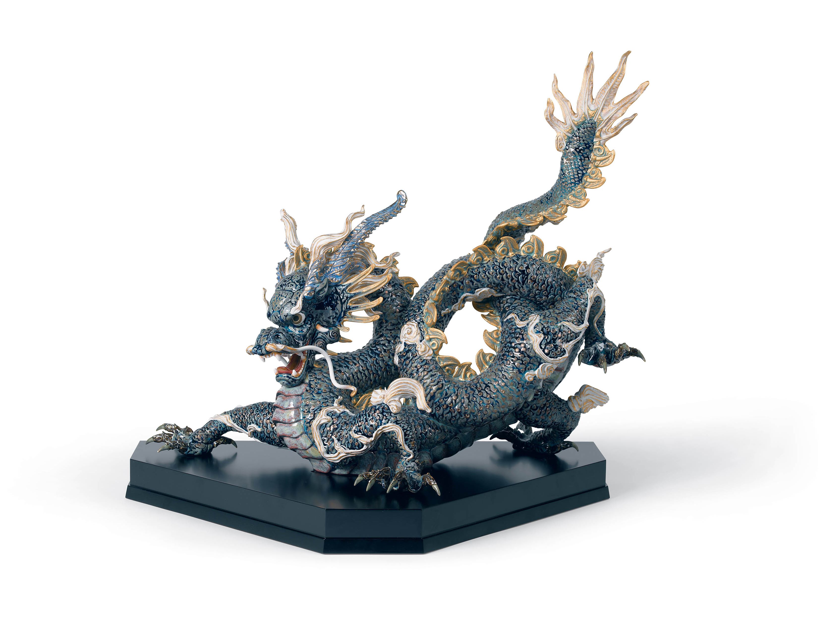 Gran Dragone (Blu E Dorato) Lladro