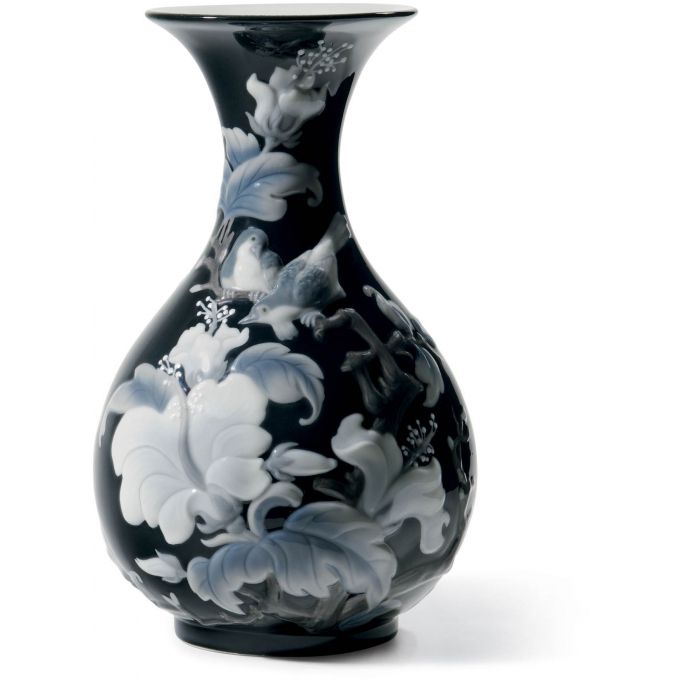 Vaso nero Passerotti Lladrò