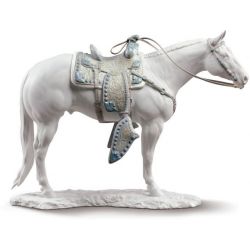 Statua Quarter Horse Bianco...