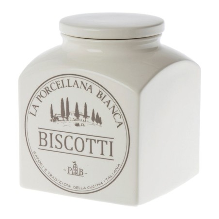 Conserva biscottiera porcellana 3,5 l in giftebox la porcellana bianca