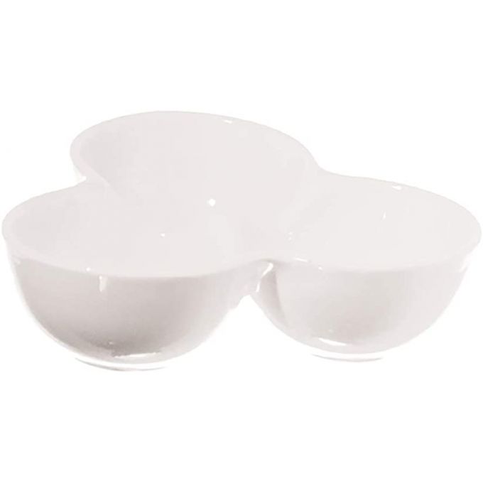 Convivio antipastiera 3 cioteline cm 21x20 in gift la porcellana bianca