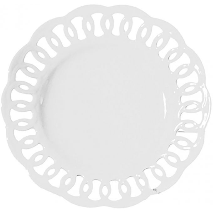 Firenze piatto traforato cm 20 in giftebox la porcellana bianca
