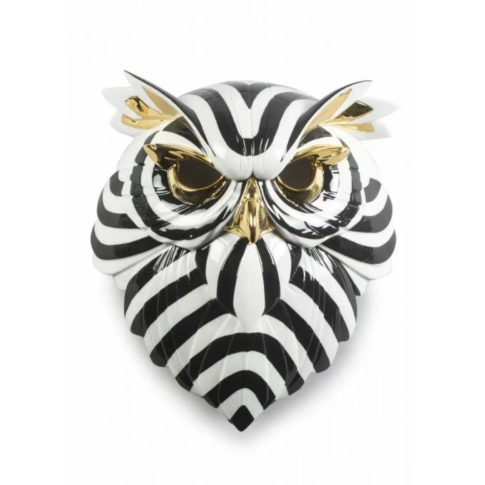 Maschera Gufo (Nero-Or) Lladro