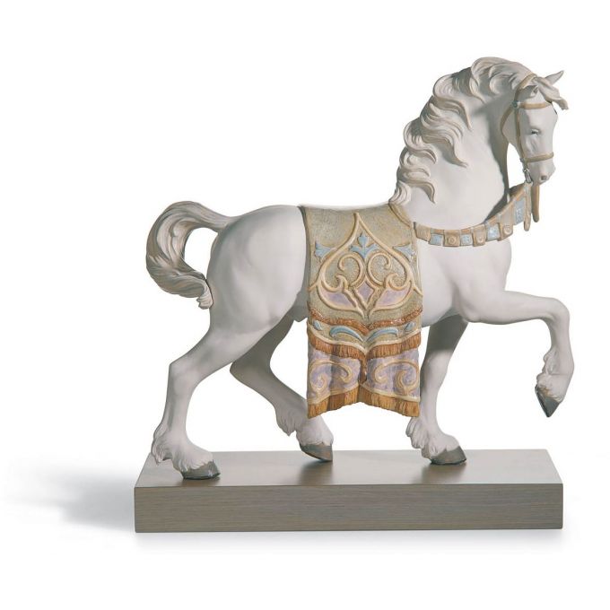 Statua Cavallo Cortigiano Lladrò