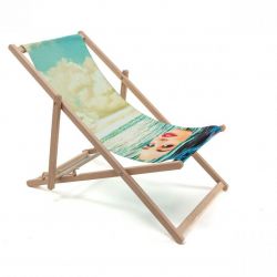 Sdraio Pieghevole In Legno-Poliestere  Toiletpaper - Girl In The Sea Seletti
