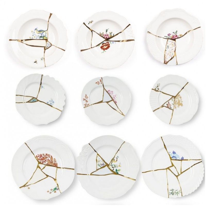 Set 9 piatti Kintsugi Seletti