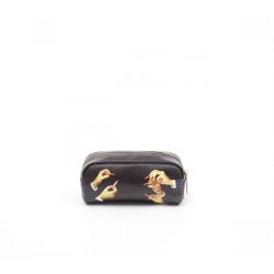 Astuccio In Pu Stampato "Toiletpaper" Cm. 20,5X7 H.9 - Lipsticks Black Seletti