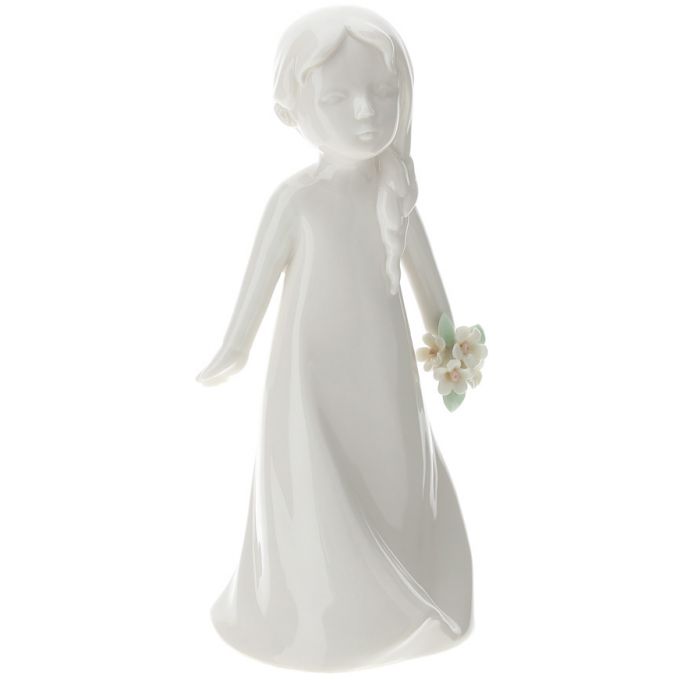 Bimba 17 cm con treccia e mazzo Hervit