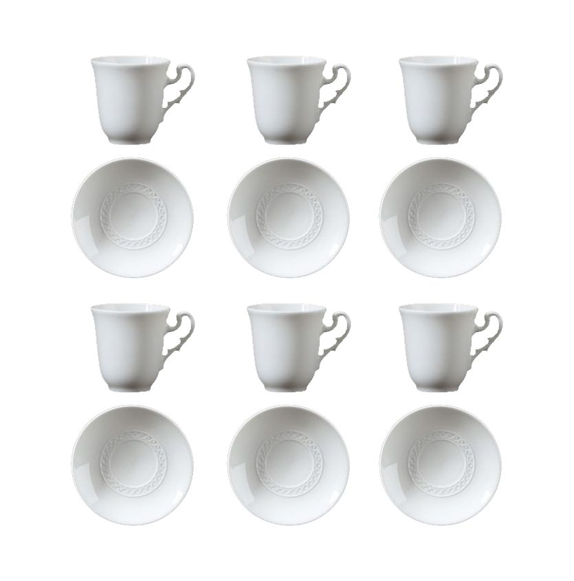 Sei tazze caffe museo bianco Richard Ginori