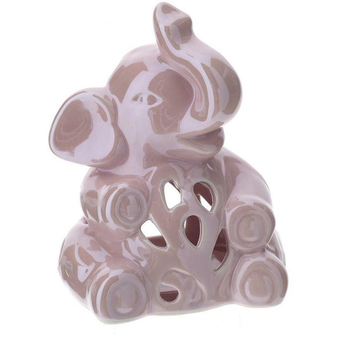 Portatealite Elefante Porcellana 14cm Hervit