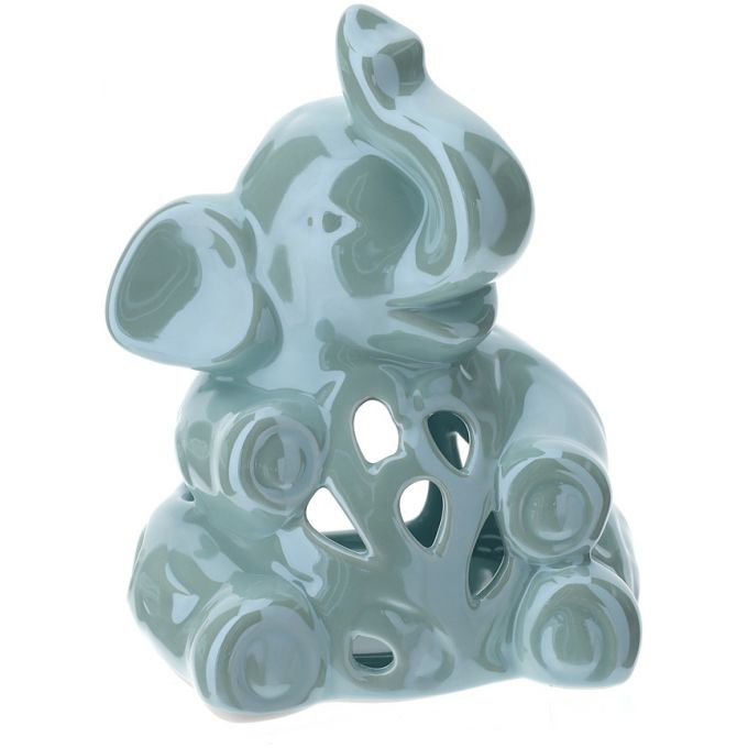 Porta tealite Elefante Porcellana 14cm Hervit