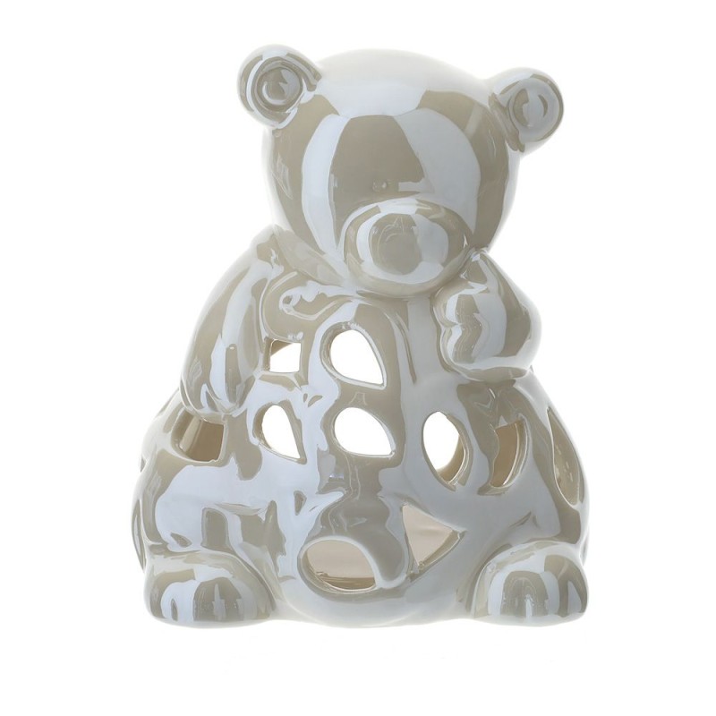 Porta tealite Orsetto Porcellana 12cm Hervit