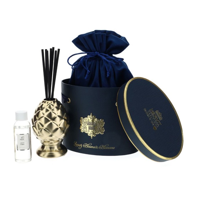 Cappelliera Luxury Blu Oro Con Pigna Oro Hervit