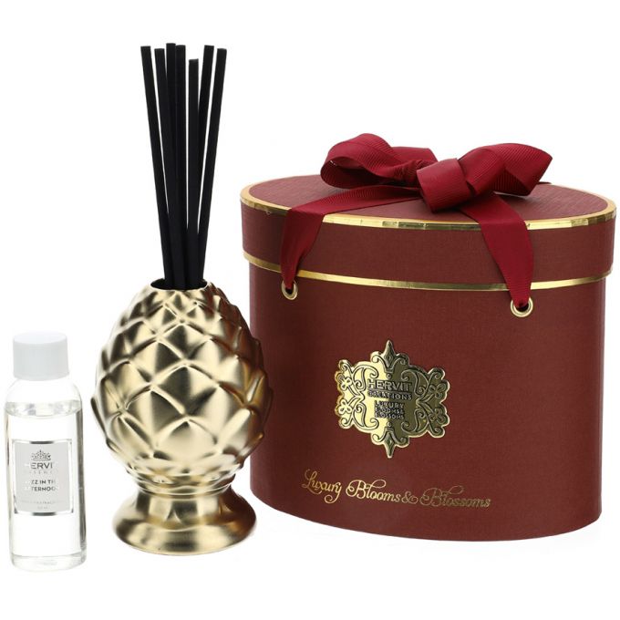 Cappelliera Luxury Bordeaux Con Pigna Oro Hervit