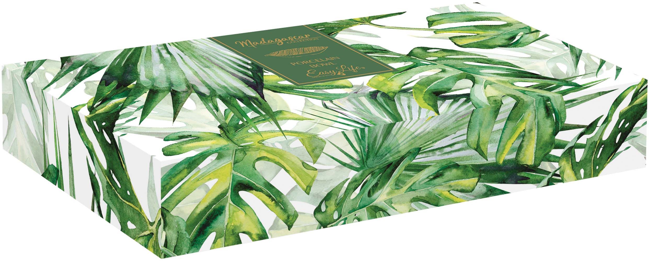 Ciotola Foglia In Porcellana In Color Box Tropical Leaves Green Easy Life