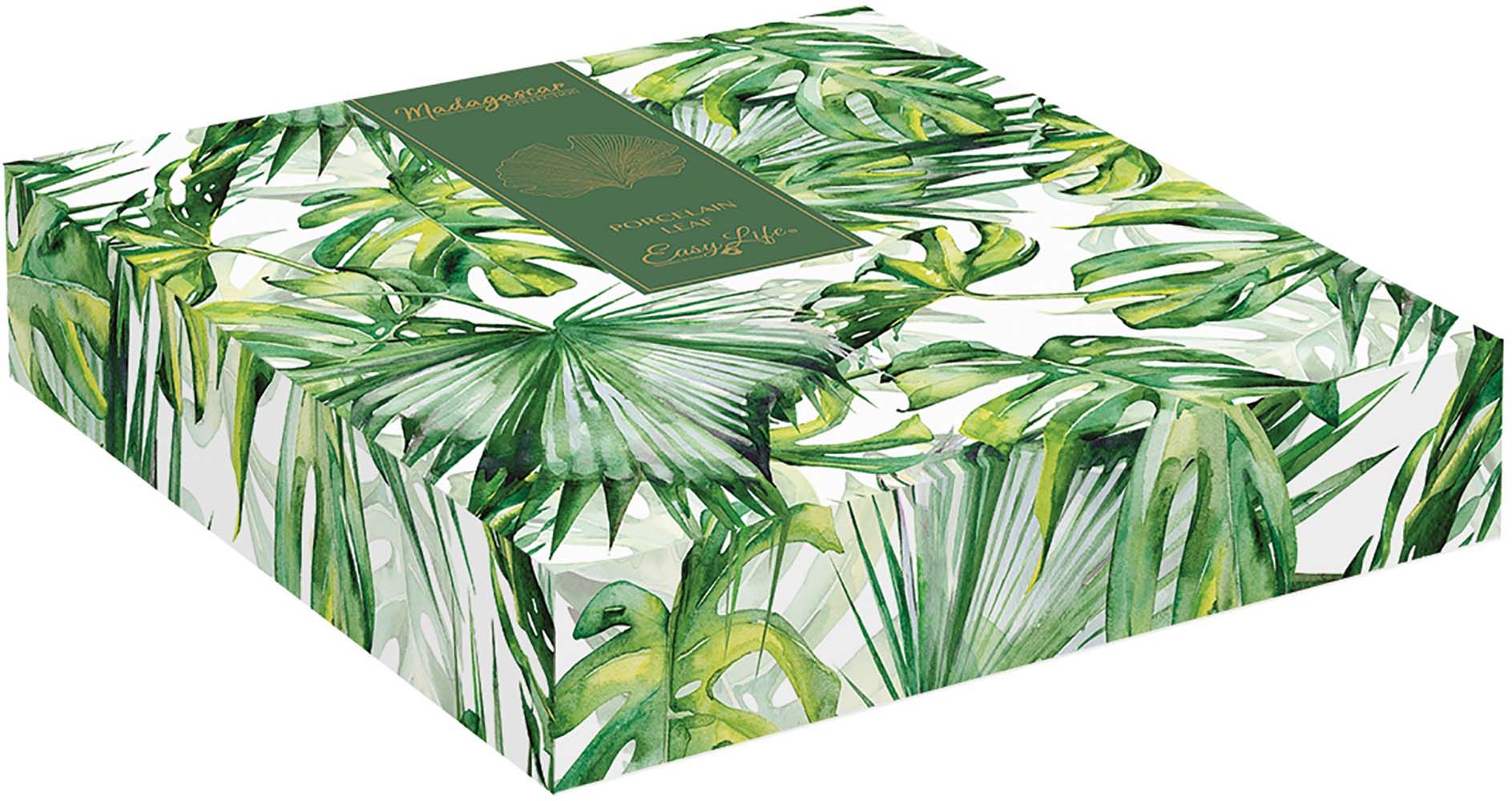 Foglia In Porcellana Forma Ginko In Color Box Tropical Leaves Green Easy Life