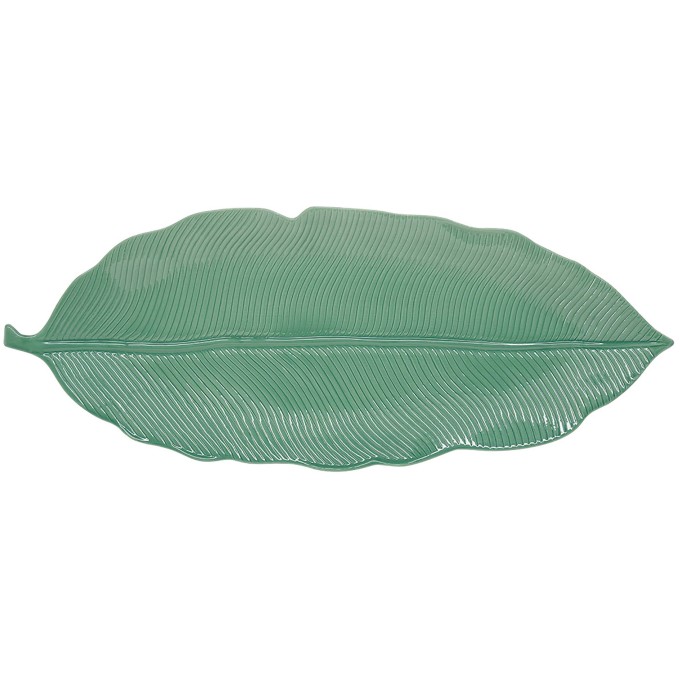 Foglia In Porcellana 47X19 Cm In Color Box Leaves Light Green Easy Life