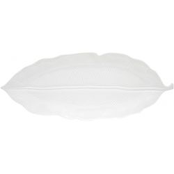 Foglia In Porcellana 39X16 Cm In Color Box Leaves White Easy Life