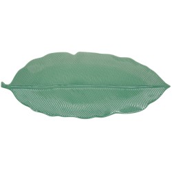 Foglia In Porcellana 39X16 Cm In Color Box Leaves Light Green Easy Life