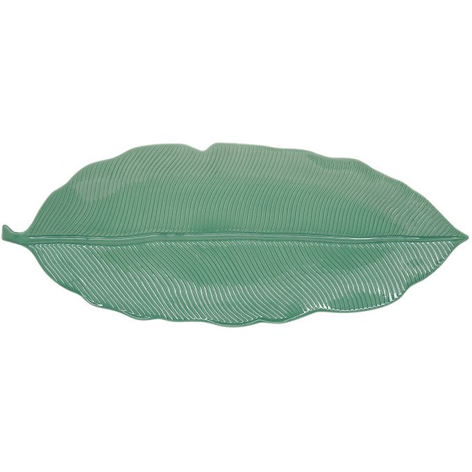 Foglia In Porcellana 39X16 Cm In Color Box Leaves Light Green Easy Life