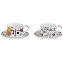 Set 2 Tazze 240 Ml C/Piattino In Porcellana In Gift Box Modernism Easy Life