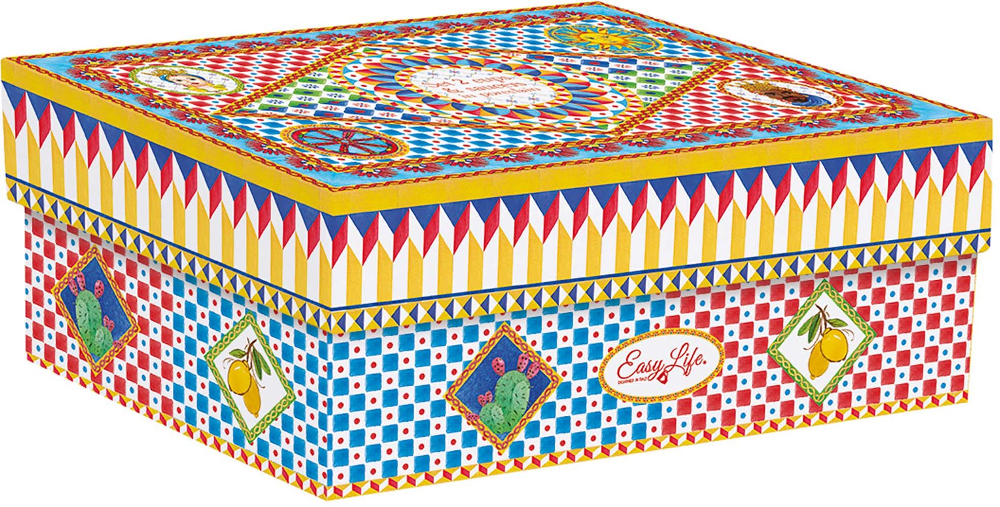 Set 2 Tazze 240 Ml Con Piattino In Porcellana In Gift Box Sicily Easy Life