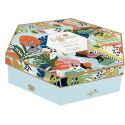 Set 6 Tazzine Espr.110 Ml C/Piattini In Bamboo In Gift Box Tropical Vibes Easy Life