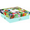 Set 6 Tazzine Espr.100 Ml C/Piattini In Gift Box  Tropical Vibes Easy Life