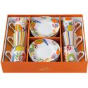 Set 6 Tazzine Espr.100 Ml C/Piattini In Gift Box  Tutti Frutti Easy Life