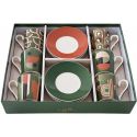 Set 6 Tazzine Espr.100 Ml C/Piattini In Gift Box Geometrical Loop Easy Life