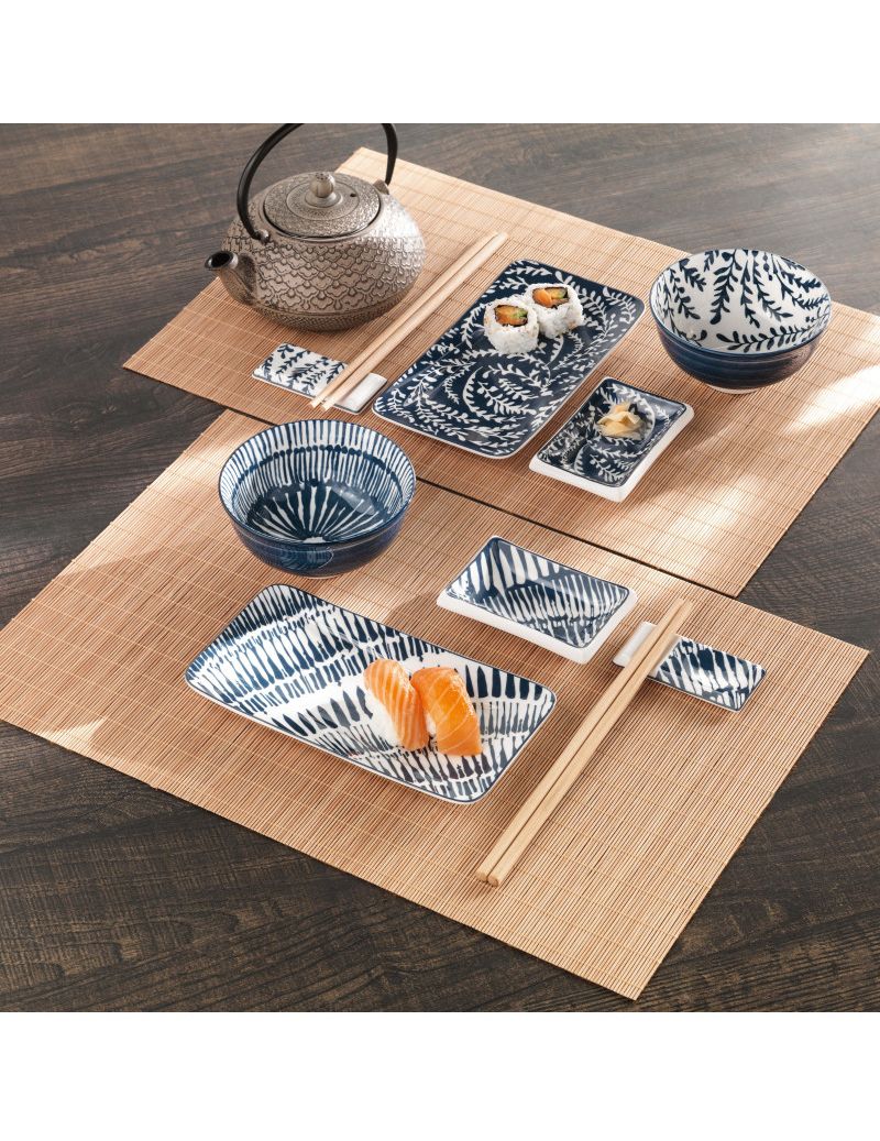 Sushi Set 12 Pz Porcellana/Bamboo Brandani