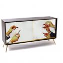 Mobile In Mdf Con 2 Ante Toiletpaper Cm.158X45 H.83 - Lipsticks Black