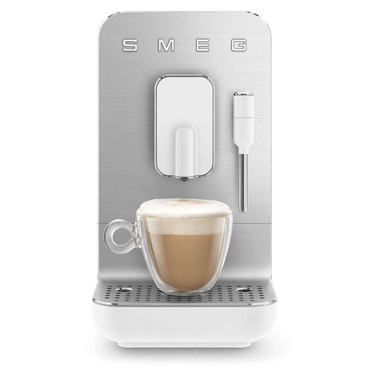 Macchina Da Caffè Automatica Con Lancia Vapore Bianco Smeg