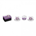 Set 2 tazzine + zuccheriera purple baci milano