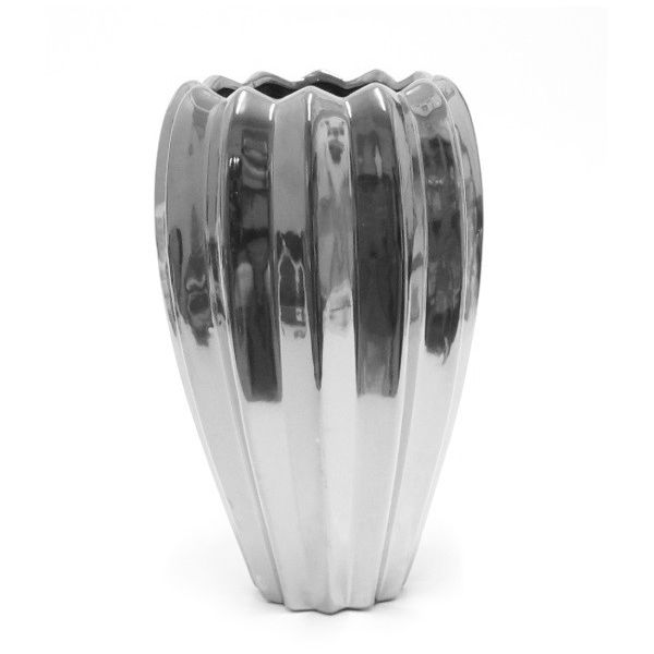 Brandani - vaso in ceramica argentato