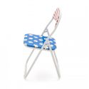 Sedia Metallo Pieghevole "Studio Job-Blow" Cm. 44 H. 47/80 -Popcorn New Seletti