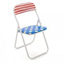 Sedia Metallo Pieghevole "Studio Job-Blow" Cm. 44 H. 47/80 -Popcorn New Seletti