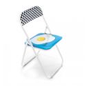 Sedia Metallo Pieghevole "Studio Job-Blow" Cm. 44 H. 47/80 -Egg New Seletti